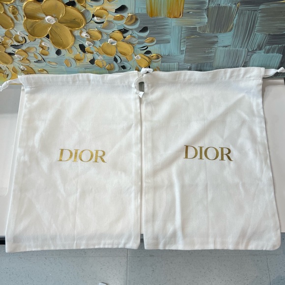 Dior Dust / Storage Bags Drawstring Pouches - Pair of 2 - Picture 1 of 2